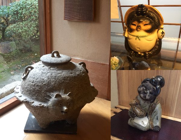 小川亭のタヌキ達