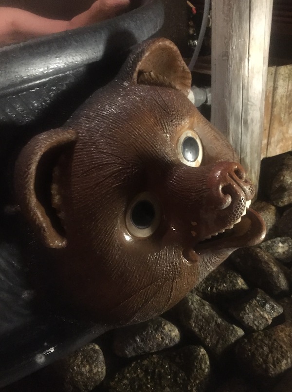 たぬき風呂のお顔